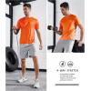 imageNORTHYARD Mens UPF 50 Sun Protection Shirts Swim SPF UV Quick Dry Short Sleeve TShirts for Athletic Fishing Rash GuardOrange