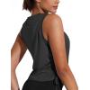 imageNORTHYARD Sleeveless Workout Tank Tops for Women Quick Dry Athletic Running Gym Top Shirts Loose Fit Ruched Yoga Crop TopsDark Grey