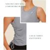 imageNORTHYARD Sleeveless Workout Tank Tops for Women Quick Dry Athletic Running Gym Top Shirts Loose Fit Ruched Yoga Crop TopsLight Heather