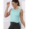 imageNORTHYARD Sleeveless Workout Tank Tops for Women Quick Dry Athletic Running Gym Top Shirts Loose Fit Ruched Yoga Crop TopsLight Mint
