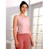 imageNORTHYARD Sleeveless Workout Tank Tops for Women Quick Dry Athletic Running Gym Top Shirts Loose Fit Ruched Yoga Crop TopsPink Heather