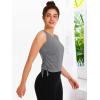 imageNORTHYARD Sleeveless Workout Tank Tops for Women Quick Dry Athletic Running Gym Top Shirts Loose Fit Ruched Yoga Crop TopsSmoke Heather