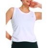 imageNORTHYARD Sleeveless Workout Tank Tops for Women Quick Dry Athletic Running Gym Top Shirts Loose Fit Ruched Yoga Crop TopsWhite