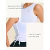 imageNORTHYARD Sleeveless Workout Tank Tops for Women Quick Dry Athletic Running Gym Top Shirts Loose Fit Ruched Yoga Crop TopsWhite