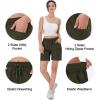 imageNORTHYARD Womens Athletic Hiking Shorts Quick Dry Active Running Lightweight Shorts for Gym Workout with 3 Zipper PocketsC1armygreen