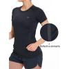 imageNORTHYARD Womens Short Sleeve Athletic Running Workout Shirts Lightweight Quick Dry Rash Guard Tops Shirts Moisture WickingBlack