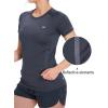 imageNORTHYARD Womens Short Sleeve Athletic Running Workout Shirts Lightweight Quick Dry Rash Guard Tops Shirts Moisture WickingDark Grey