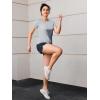 imageNORTHYARD Womens Short Sleeve Athletic Running Workout Shirts Lightweight Quick Dry Rash Guard Tops Shirts Moisture WickingLight Grey