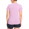 imageNORTHYARD Womens Short Sleeve Athletic Running Workout Shirts Lightweight Quick Dry Rash Guard Tops Shirts Moisture WickingPink