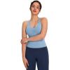 imageNORTHYARD Womens Tank Top with Built in Bra Wirefree Padded for Yoga Running Athletic Gym Workout Athletic CamisoleAirblue