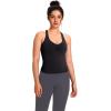 imageNORTHYARD Womens Tank Top with Built in Bra Wirefree Padded for Yoga Running Athletic Gym Workout Athletic CamisoleBlack
