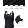 imageNORTHYARD Womens Tank Top with Built in Bra Wirefree Padded for Yoga Running Athletic Gym Workout Athletic CamisoleBlack