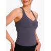 imageNORTHYARD Womens Tank Top with Built in Bra Wirefree Padded for Yoga Running Athletic Gym Workout Athletic CamisoleDeeppurple
