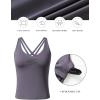 imageNORTHYARD Womens Tank Top with Built in Bra Wirefree Padded for Yoga Running Athletic Gym Workout Athletic CamisoleDeeppurple