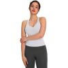 imageNORTHYARD Womens Tank Top with Built in Bra Wirefree Padded for Yoga Running Athletic Gym Workout Athletic CamisoleLightgrey