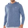 imageNORTHYARD Mens UPF 50 Hoodie Shirts Rash Guard Long Sleeve Sun Protection SPF Fishing Shirt UV for Athletic Running SwimBlueheather