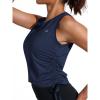 imageNORTHYARD Sleeveless Workout Tank Tops for Women Quick Dry Athletic Running Gym Top Shirts Loose Fit Ruched Yoga Crop TopsNavy