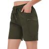 imageNORTHYARD Womens Athletic Hiking Shorts Quick Dry Active Running Lightweight Shorts for Gym Workout with 3 Zipper PocketsC1armygreen