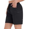 imageNORTHYARD Womens Athletic Hiking Shorts Quick Dry Active Running Lightweight Shorts for Gym Workout with 3 Zipper PocketsC1black