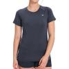 imageNORTHYARD Womens Short Sleeve Athletic Running Workout Shirts Lightweight Quick Dry Rash Guard Tops Shirts Moisture WickingDark Grey