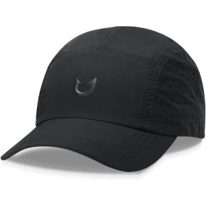 imageNORTHYARD Mens Running Hats UPF40 Quick Dry Breathable Mesh Golf Hats Lightweight Baseball Hats Cooling Tennis CapBlack