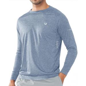 imageNORTHYARD Mens Sun Protection UPF 50 Shirts Long Sleeve Running Workout Athletic Gym Shirt UV Swim Fish Rash Guard HikingBlueheather