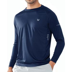 imageNORTHYARD Mens Sun Protection UPF 50 Shirts Long Sleeve Running Workout Athletic Gym Shirt UV Swim Fish Rash Guard HikingNavy