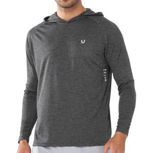 imageNORTHYARD Mens UPF 50 Hoodie Shirts Rash Guard Long Sleeve Sun Protection SPF Fishing Shirt UV for Athletic Running SwimCarbonheather