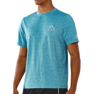 imageNORTHYARD Mens UPF 50 Sun Protection Shirts Swim SPF UV Quick Dry Short Sleeve TShirts for Athletic Fishing Rash GuardCoral Heather
