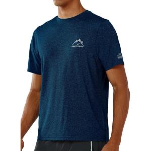 imageNORTHYARD Mens UPF 50 Sun Protection Shirts Swim SPF UV Quick Dry Short Sleeve TShirts for Athletic Fishing Rash GuardNavy Heather