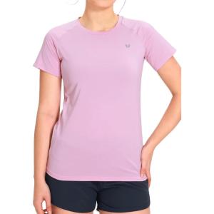 imageNORTHYARD Womens Short Sleeve Athletic Running Workout Shirts Lightweight Quick Dry Rash Guard Tops Shirts Moisture WickingPink