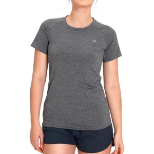 imageNORTHYARD Womens Short Sleeve Athletic Running Workout Shirts Lightweight Quick Dry Rash Guard Tops Shirts Moisture WickingSmoke Heather