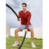 imageNORTHYARD Breathable 20 Mens Athletic LongSleeve TShirtRedochre