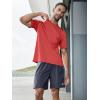 imageNORTHYARD Mens Athletic Running TShirts Workout Lightweight Short Sleeve Performance Shirts Top TeeRed