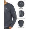 imageNORTHYARD Mens Crewneck Sweatshirt Long Sleeve Cotton Pullover Moisture Wicking Comfortable Casual Sweatshirts for MenDarkgrey