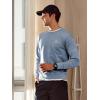 imageNORTHYARD Mens Crewneck Sweatshirt Long Sleeve Cotton Pullover Moisture Wicking Comfortable Casual Sweatshirts for MenGreyblue