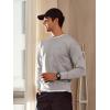 imageNORTHYARD Mens Crewneck Sweatshirt Long Sleeve Cotton Pullover Moisture Wicking Comfortable Casual Sweatshirts for MenLightgrey