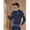 imageNORTHYARD Mens Crewneck Sweatshirt Long Sleeve Cotton Pullover Moisture Wicking Comfortable Casual Sweatshirts for MenNavy