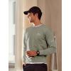 imageNORTHYARD Mens Crewneck Sweatshirt Long Sleeve Cotton Pullover Moisture Wicking Comfortable Casual Sweatshirts for MenStonegreen