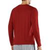imageNORTHYARD Mens Long Sleeve Running Shirts Quick Dry Athletic Shirts Lightweight Workout Gym T Shirt Hiking Fishing Tee TopsRedochre