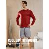 imageNORTHYARD Mens Long Sleeve Running Shirts Quick Dry Athletic Shirts Lightweight Workout Gym T Shirt Hiking Fishing Tee TopsRedochre