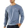 imageNORTHYARD Mens Crewneck Sweatshirt Long Sleeve Cotton Pullover Moisture Wicking Comfortable Casual Sweatshirts for MenGreyblue