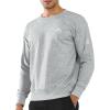 imageNORTHYARD Mens Crewneck Sweatshirt Long Sleeve Cotton Pullover Moisture Wicking Comfortable Casual Sweatshirts for MenGreyheather