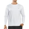 imageNORTHYARD Mens Long Sleeve Running Shirts Quick Dry Moisture Wicking Workout Athletic ShirtWhite