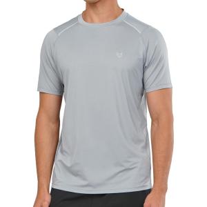 imageNORTHYARD Mens Athletic Running TShirts Workout Lightweight Short Sleeve Performance Shirts Top TeeLightgrey