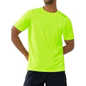 imageNORTHYARD Mens Athletic Running TShirts Workout Lightweight Short Sleeve Performance Shirts Top TeeNeongreen