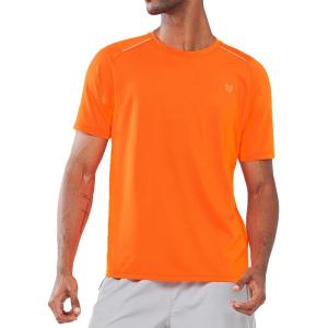 imageNORTHYARD Mens Athletic Running TShirts Workout Lightweight Short Sleeve Performance Shirts Top TeeOrange