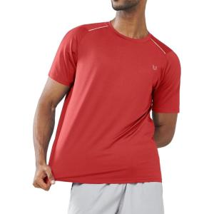 imageNORTHYARD Mens Athletic Running TShirts Workout Lightweight Short Sleeve Performance Shirts Top TeeRed