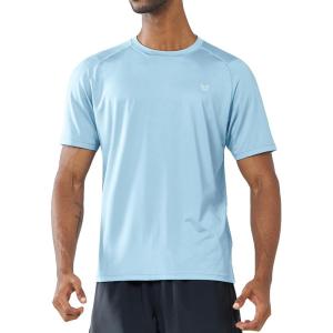 imageNORTHYARD Mens Athletic Running TShirts Workout Lightweight Short Sleeve Performance Shirts Top TeeSkyblue