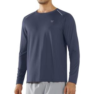 imageNORTHYARD Mens Long Sleeve Running Shirts Quick Dry Athletic Shirts Lightweight Workout Gym T Shirt Hiking Fishing Tee TopsCoolgrey